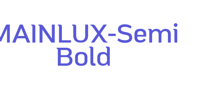 MAINLUX-Semi Bold Font Download