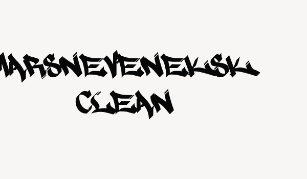 MARSNEVENEKSK Clean Font