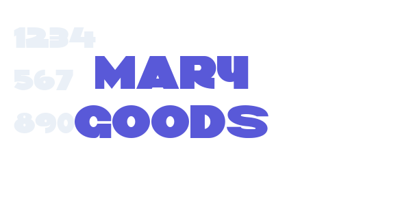 MARY GOODS font free