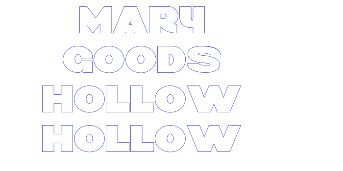 MARY GOODS Hollow Hollow Font Download