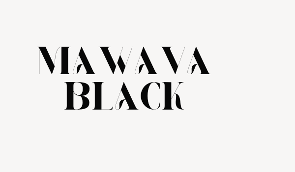 MAWAVA Black Font