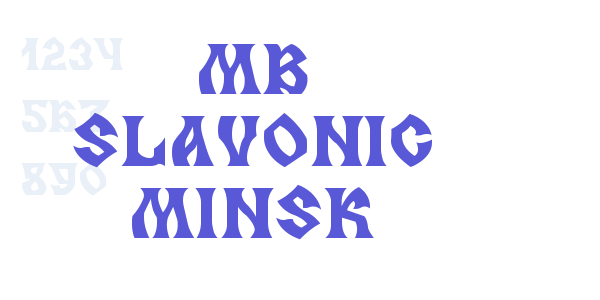 MB Slavonic Minsk font