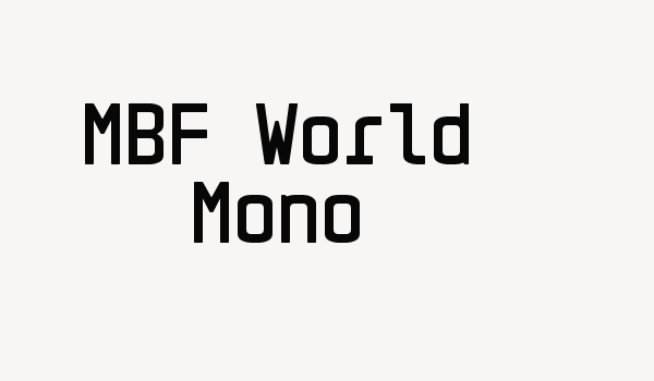 MBF World Mono Font