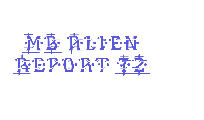 MB Alien Report 72 Font Download