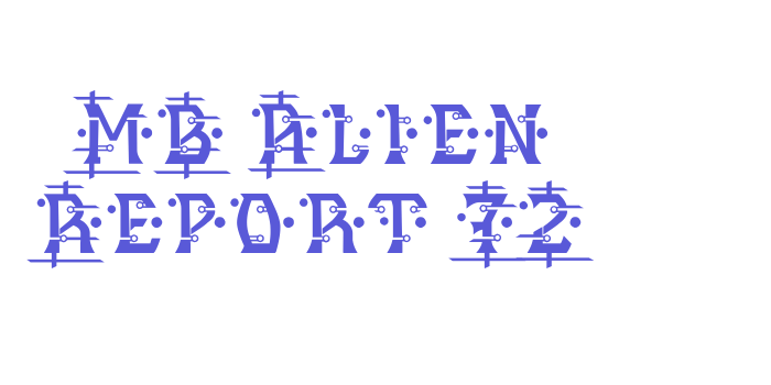 MB Alien Report 72 Font Download