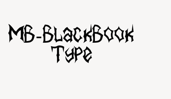 MB-BlackBook Type Font