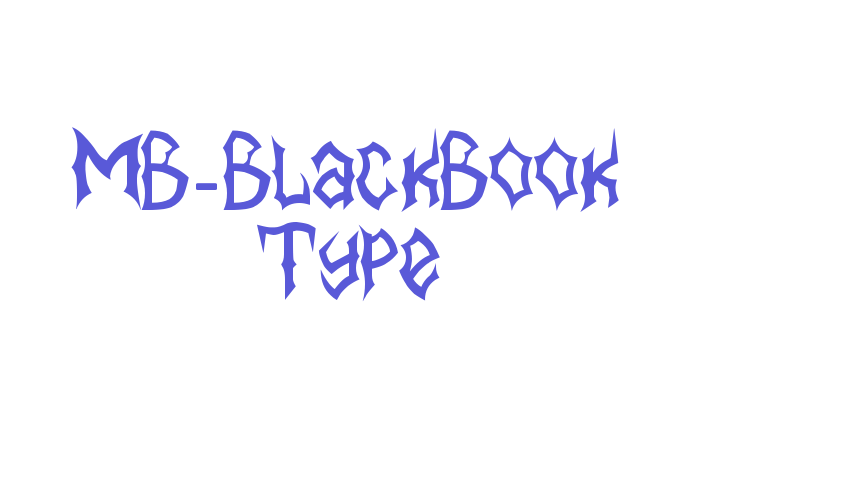 MB-BlackBook Type Font Download