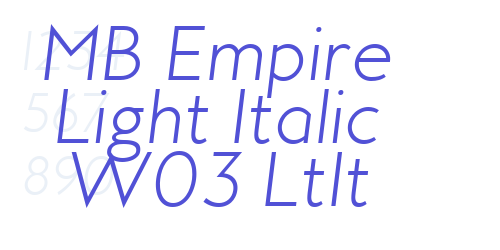 MB Empire Light Italic W03 LtIt-font-download