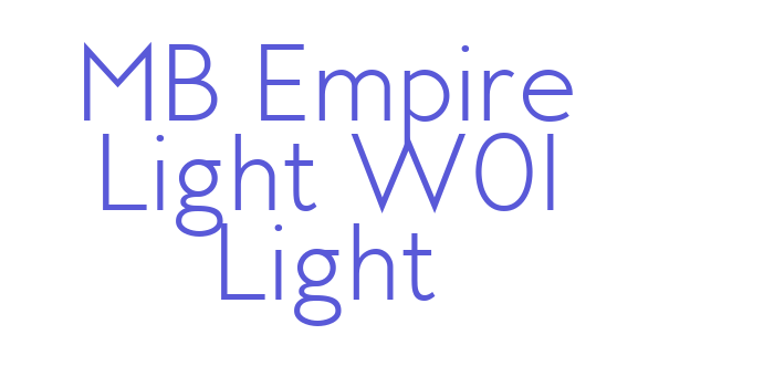 MB Empire Light W01 Light Font Download