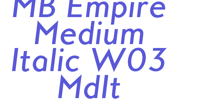 MB Empire Medium Italic W03 MdIt Font