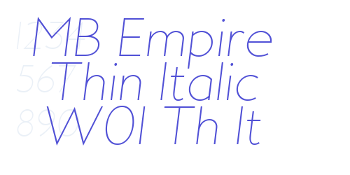 MB Empire Thin Italic W01 Th It-font-download