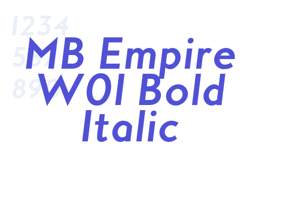 MB Empire W01 Bold Italic