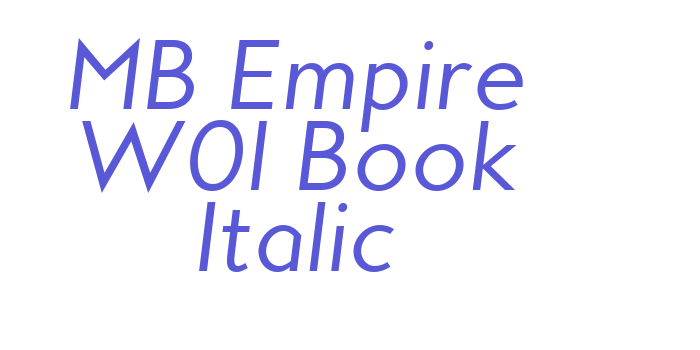 MB Empire W01 Book Italic Font Download