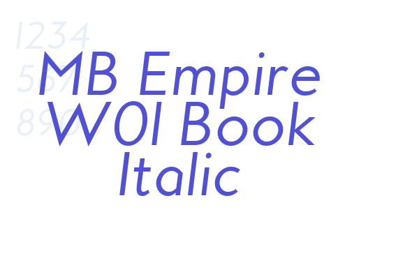 MB Empire W01 Book Italic
