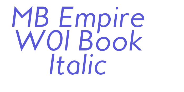 MB Empire W01 Book Italic Font