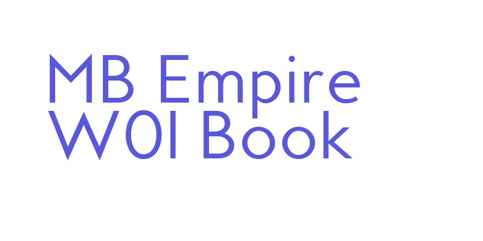 MB Empire W01 Book Font Download