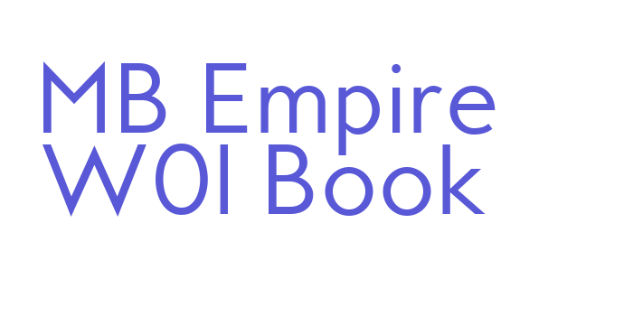 MB Empire W01 Book Font