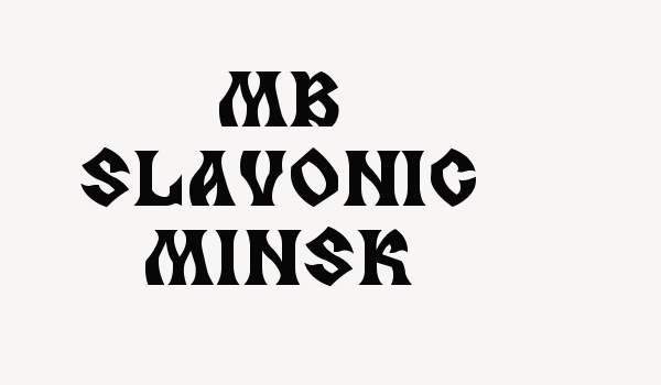 MB Slavonic Minsk Font