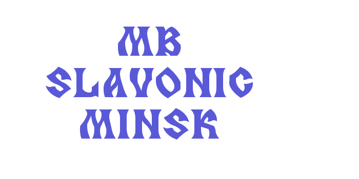 MB Slavonic Minsk Font Download