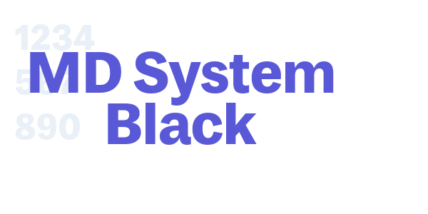 MD System Black font free