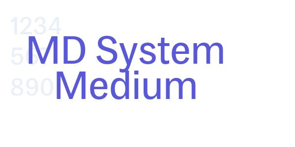 MD System Medium font free