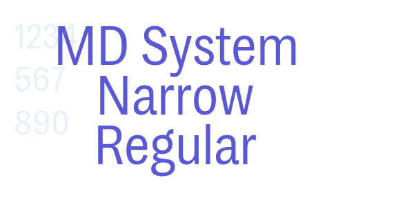 MD System Narrow Regular font free