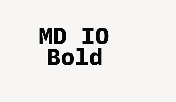 MD IO Bold Font