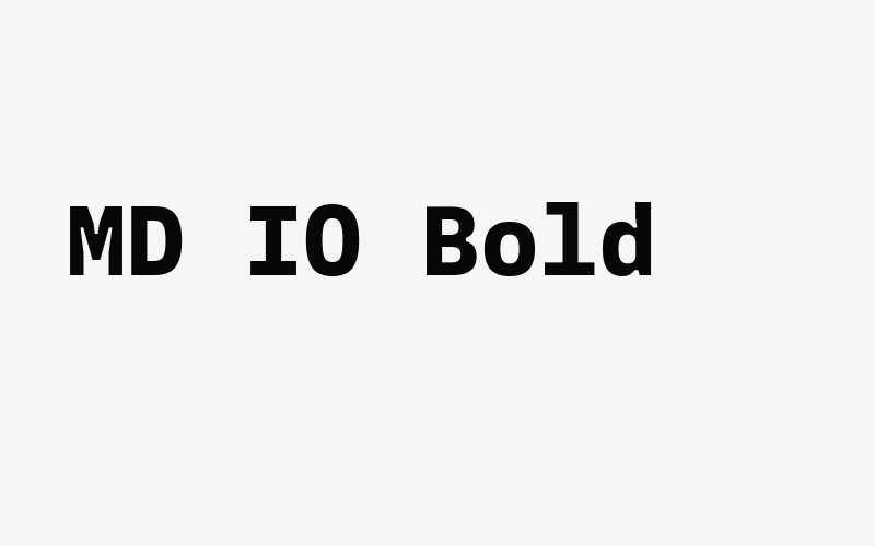 MD IO Bold Font