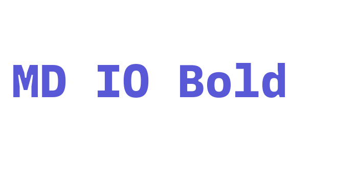 MD IO Bold Font Download