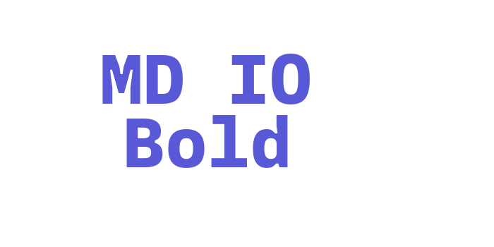 MD IO Bold Font