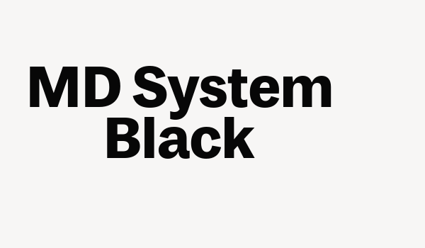 MD System Black Font