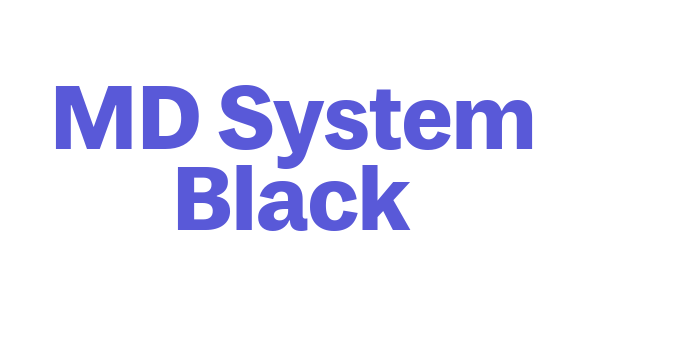 MD System Black Font Download