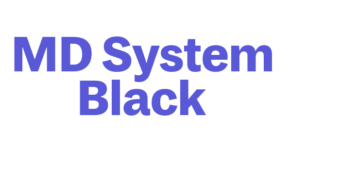 MD System Black Font