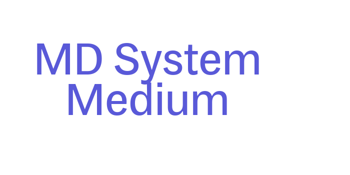 MD System Medium Font Download