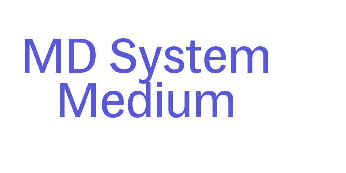 MD System Medium Font