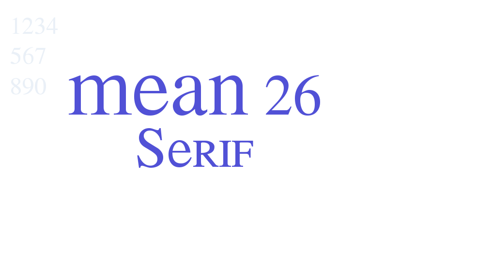 MEAN 26 Serif-font-download