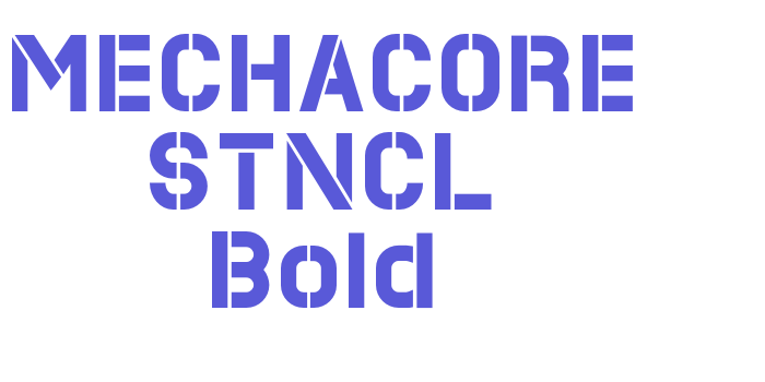 MECHACORE STNCL Bold Font