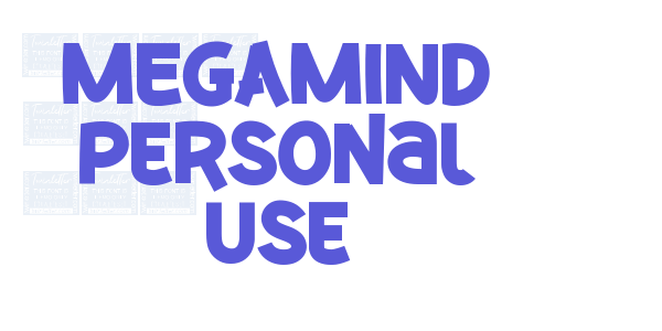 MEGAMIND Personal Use font