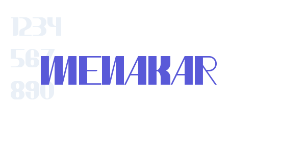 MENAKAR font free