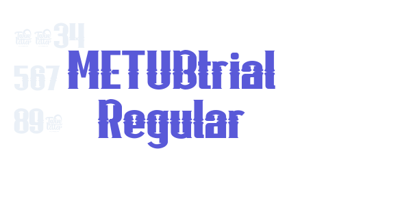 METUBtrial Regular font free