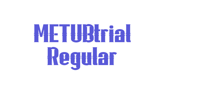 METUBtrial Regular Font Download