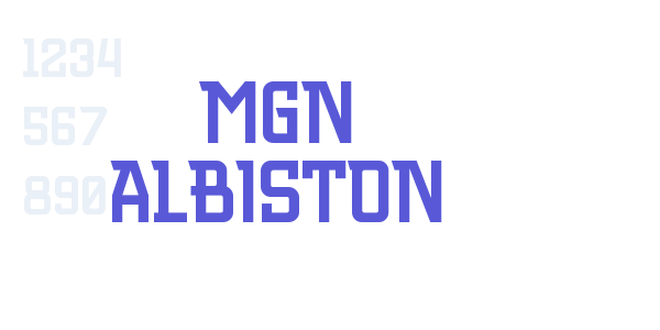 MGN Albiston font free