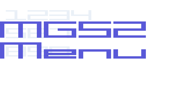 MGS2 Menu font free