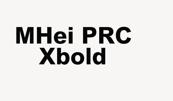 MHei PRC Xbold Font