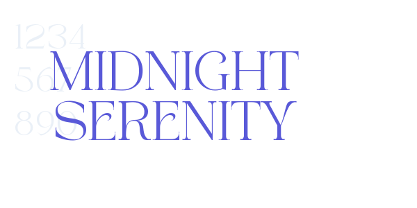 MIDNIGHT SERENITY font free