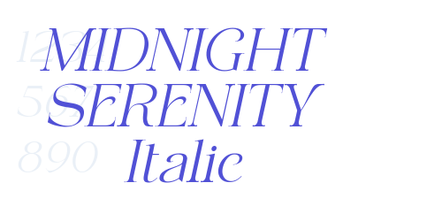 MIDNIGHT SERENITY Italic-font-download