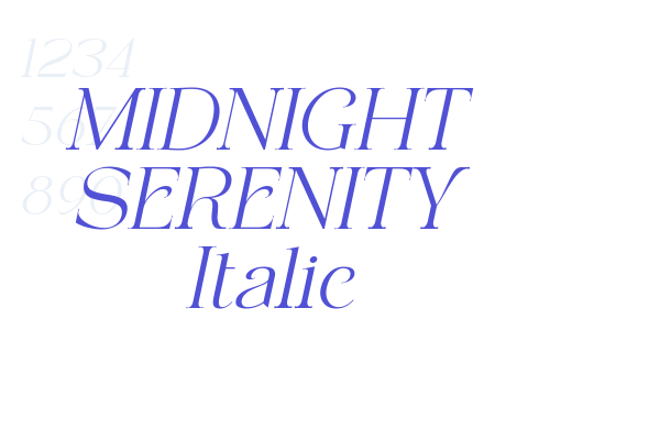 MIDNIGHT SERENITY Italic