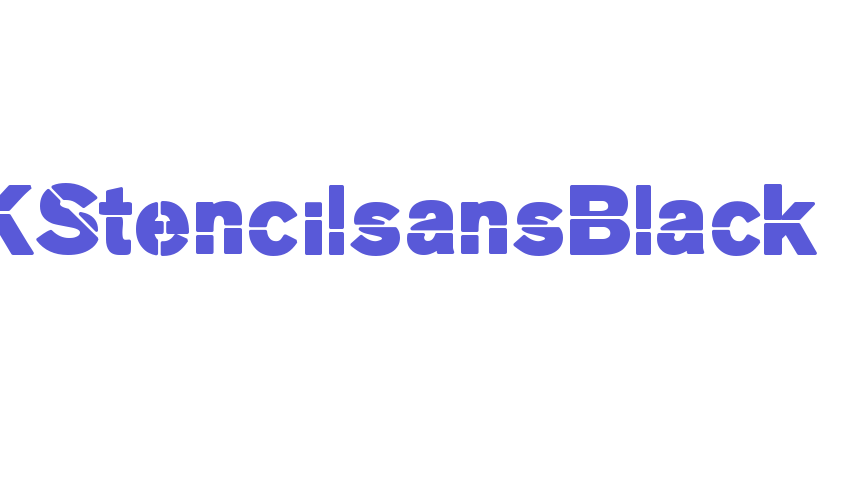 MKStencilsansBlack Font