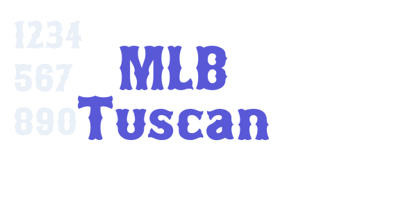 MLB Tuscan font free