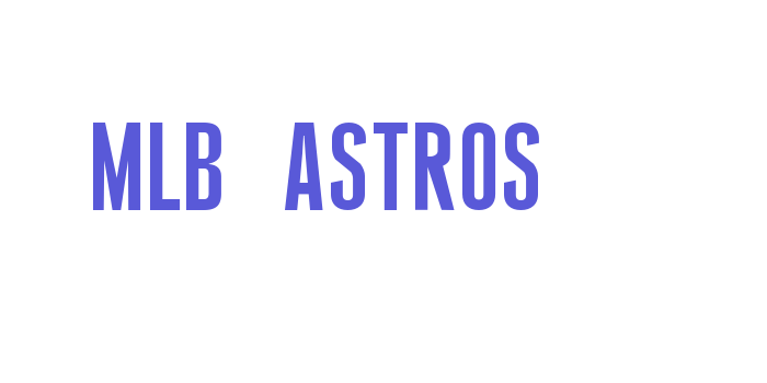 MLB Astros Font